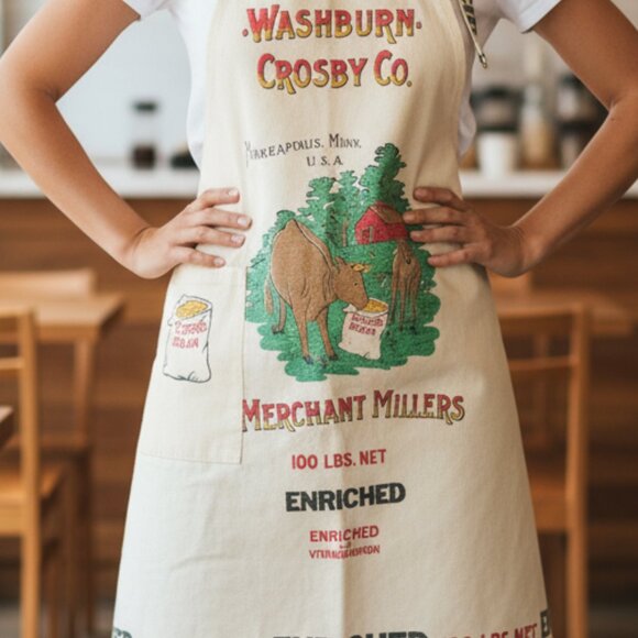 Vintage Washburn Crosby CO. Flour Sac Apron - Picture 4 of 10